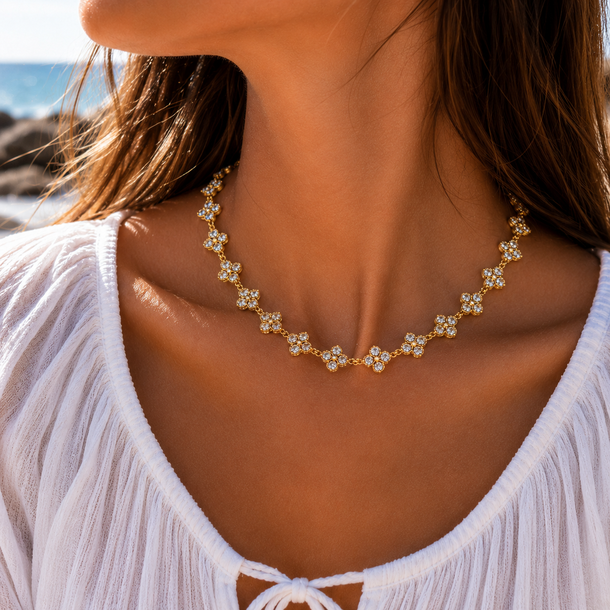 Collier Floréa Blanc