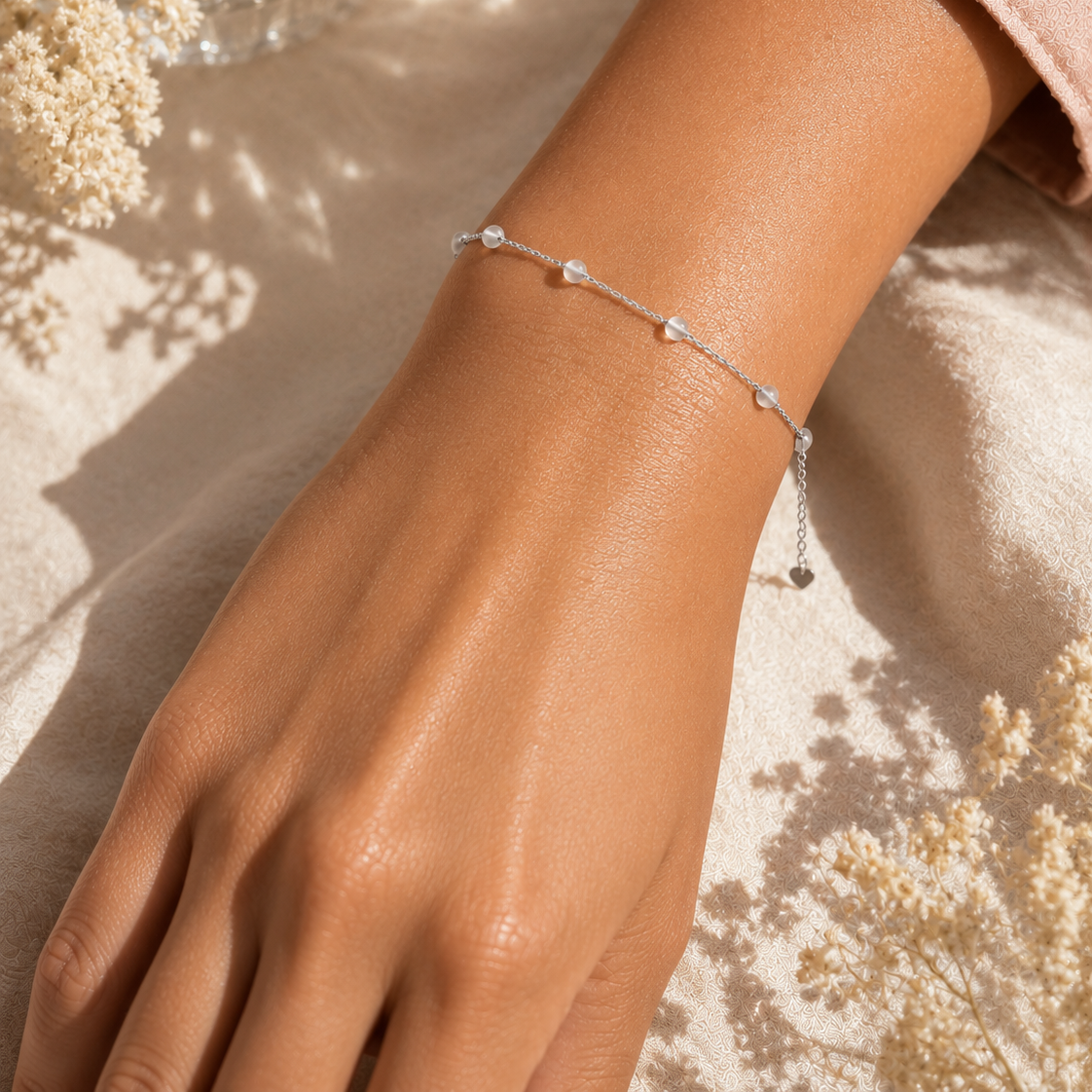 Bracelet Perle Céleste Argenté