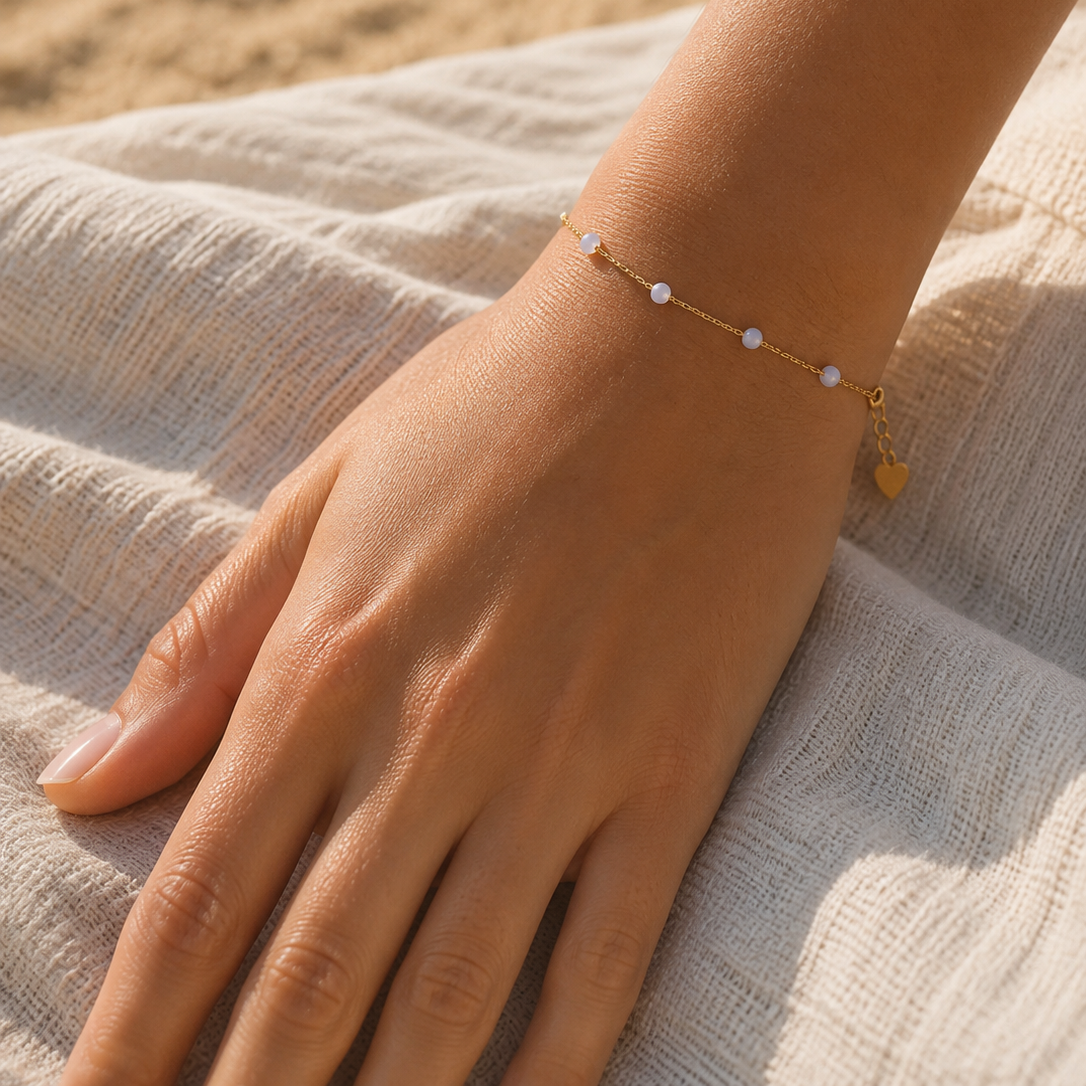 Bracelet Perle Céleste Dorée