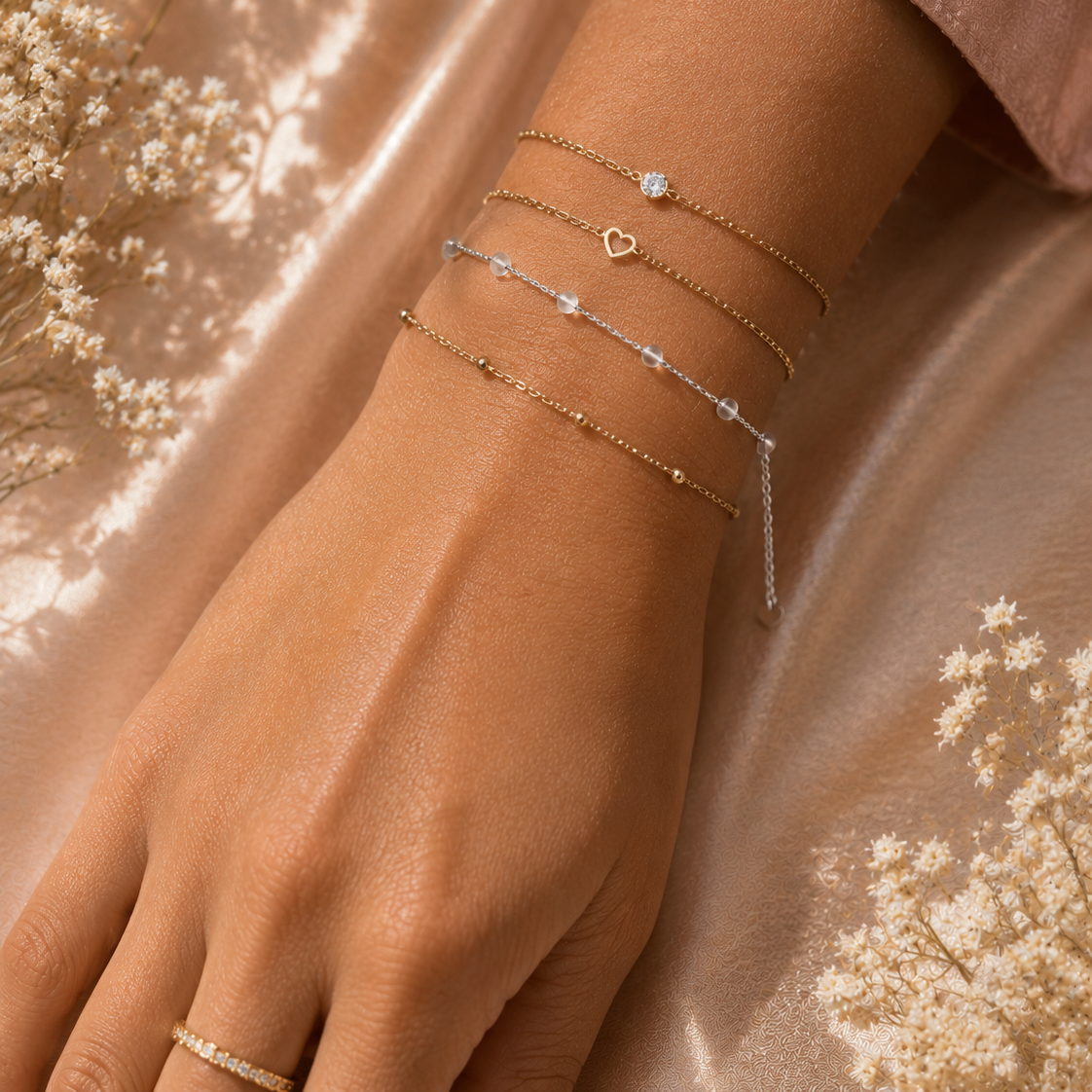 Bracelet Perle Céleste Argenté