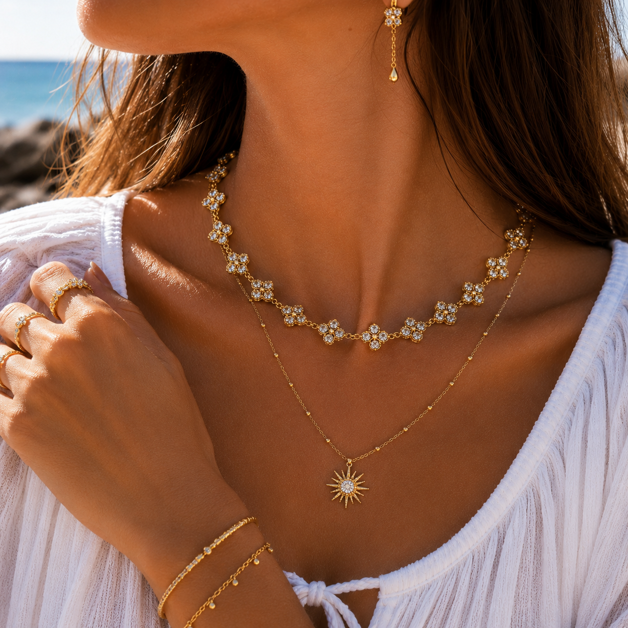 Collier Floréa Blanc